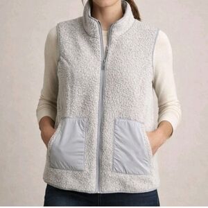 Smartwool Women Anchor Line Reversible Sherpa Vest Medium Hiking Outdoor Fleece